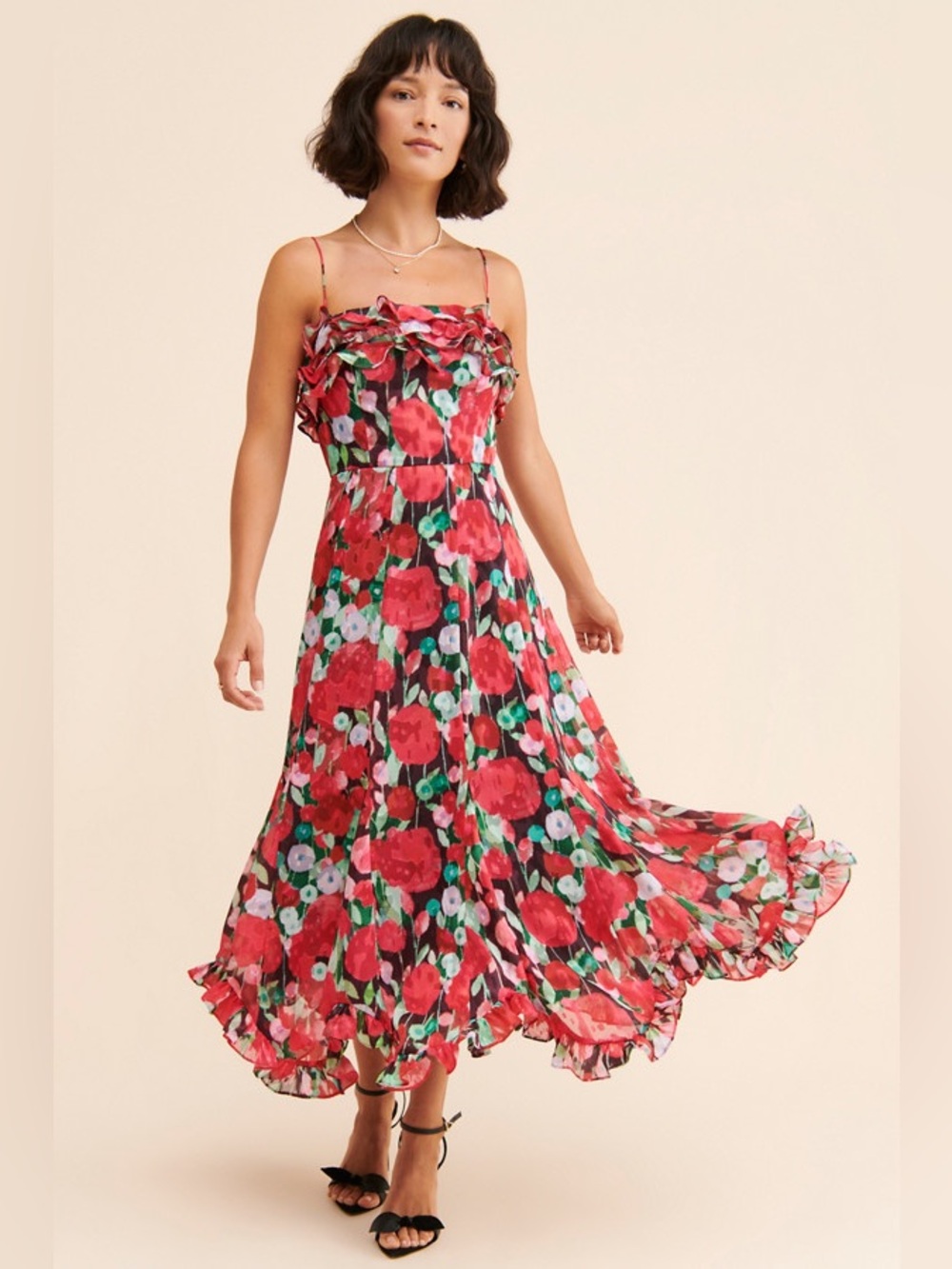 Hutch Ruffle Swing Dress Size 8